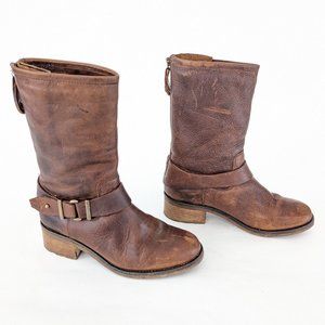 Fabianelli Leather Zip Up Boots Euro Size 36